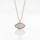 Necklace with an opal pendant on a white background