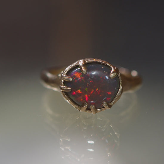 video of Opal Flash in Gold Ring