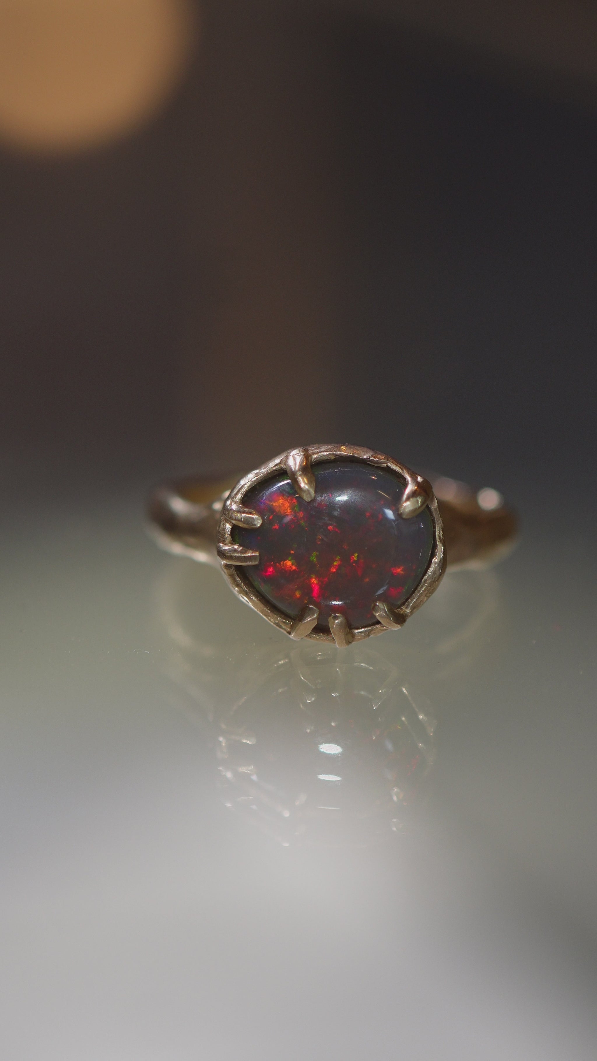 video of Opal Flash in Gold Ring